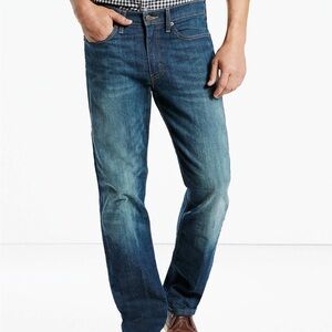 Levi’s Men's Straight Fit Dark Indigo Jeans